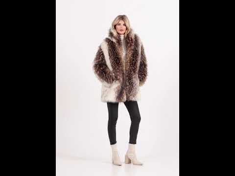 Arctic Wolf Faux Fur Shawl Collar Coat (Back in Stock)