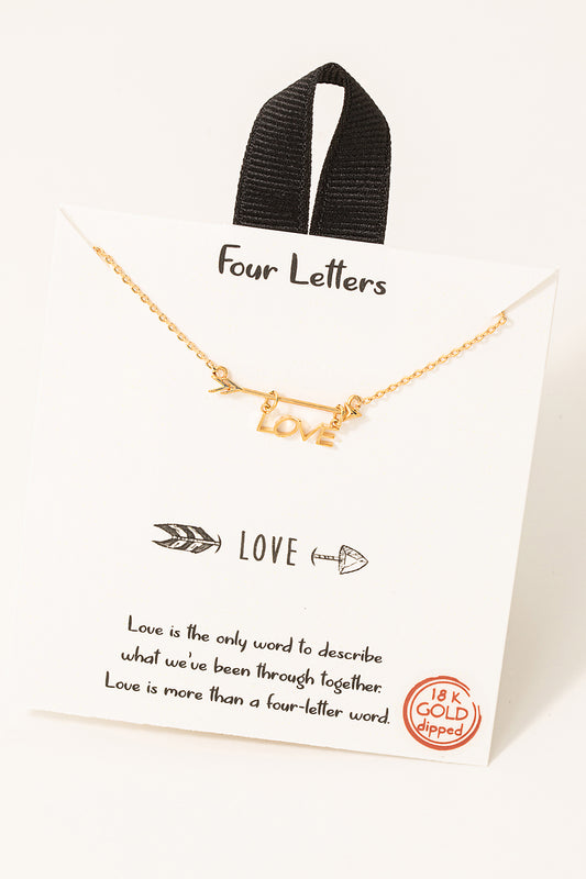 Love Arrow Charm Necklace