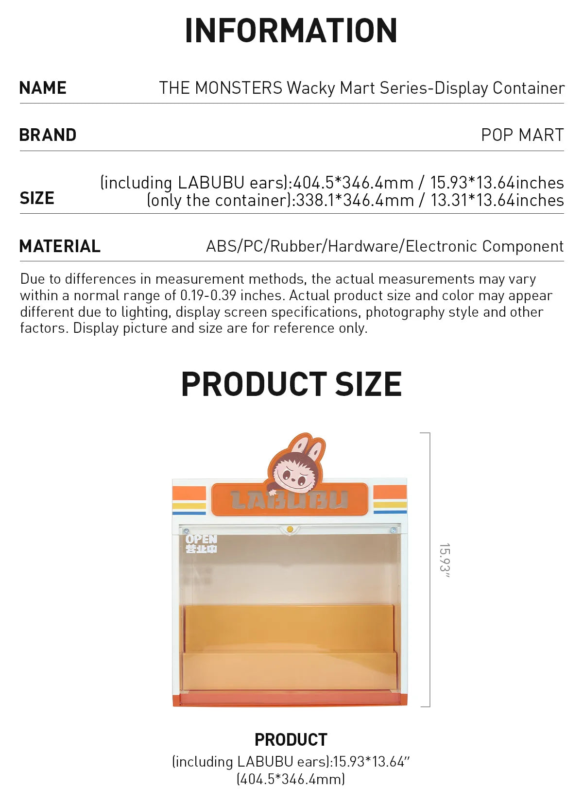 THE MONSTERS Wacky Mart Series- Display Container