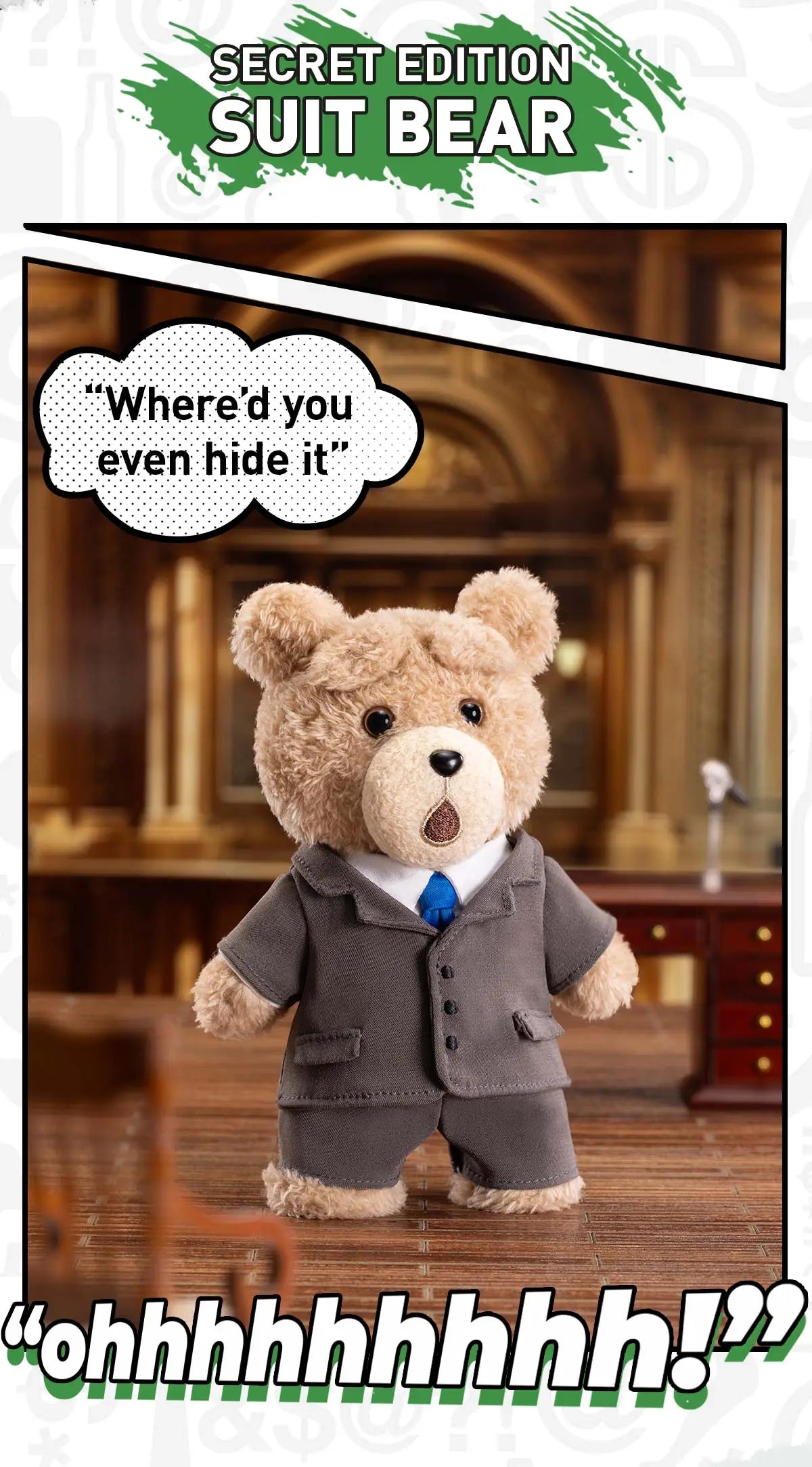Ted2 Teddy Bear Action Plush Pendant