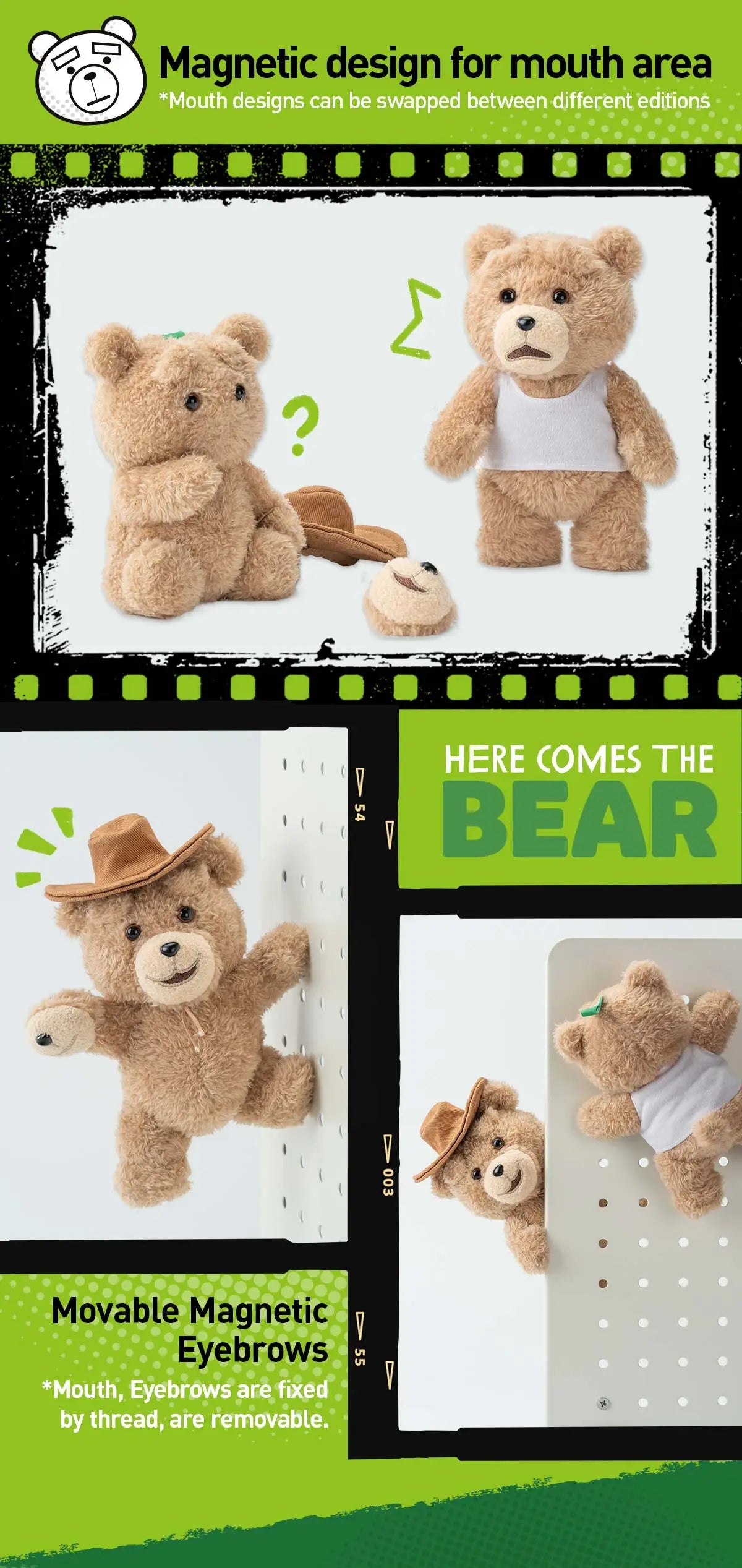 Ted2 Teddy Bear Action Plush Pendant