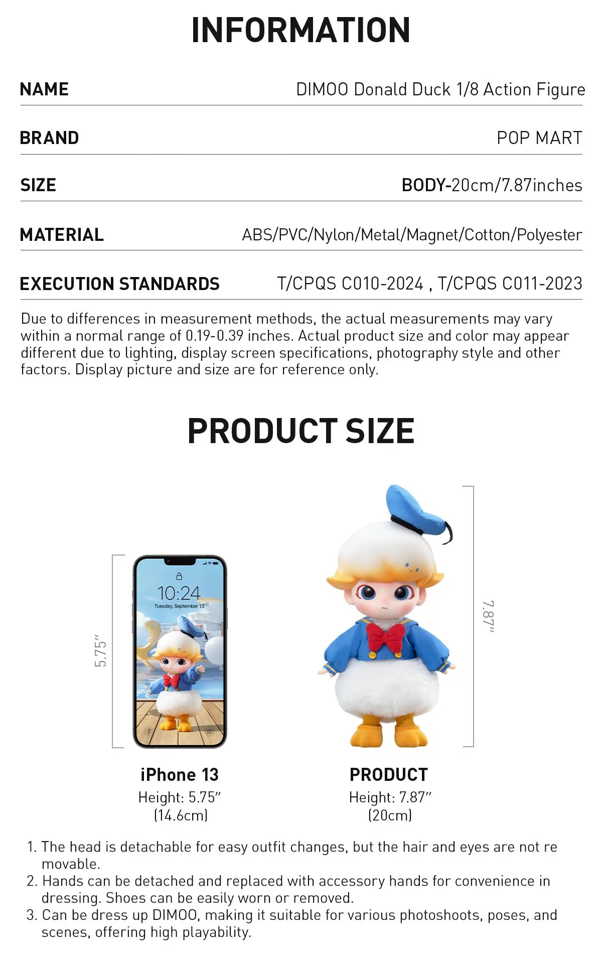 DIMOO Disney Donald Duck 1/8 Action Figure