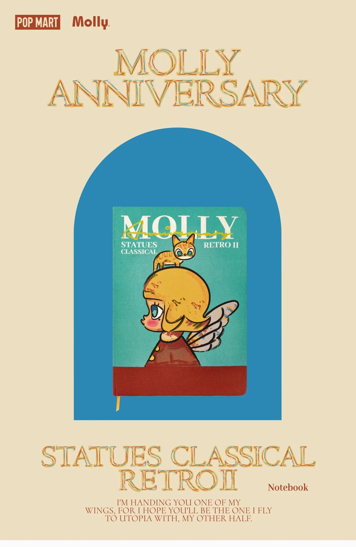 MOLLY Anniversary Statues Classical Retro 2 Series - Notebook