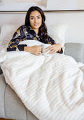 Ivory Faux Fur Sleeping Bag