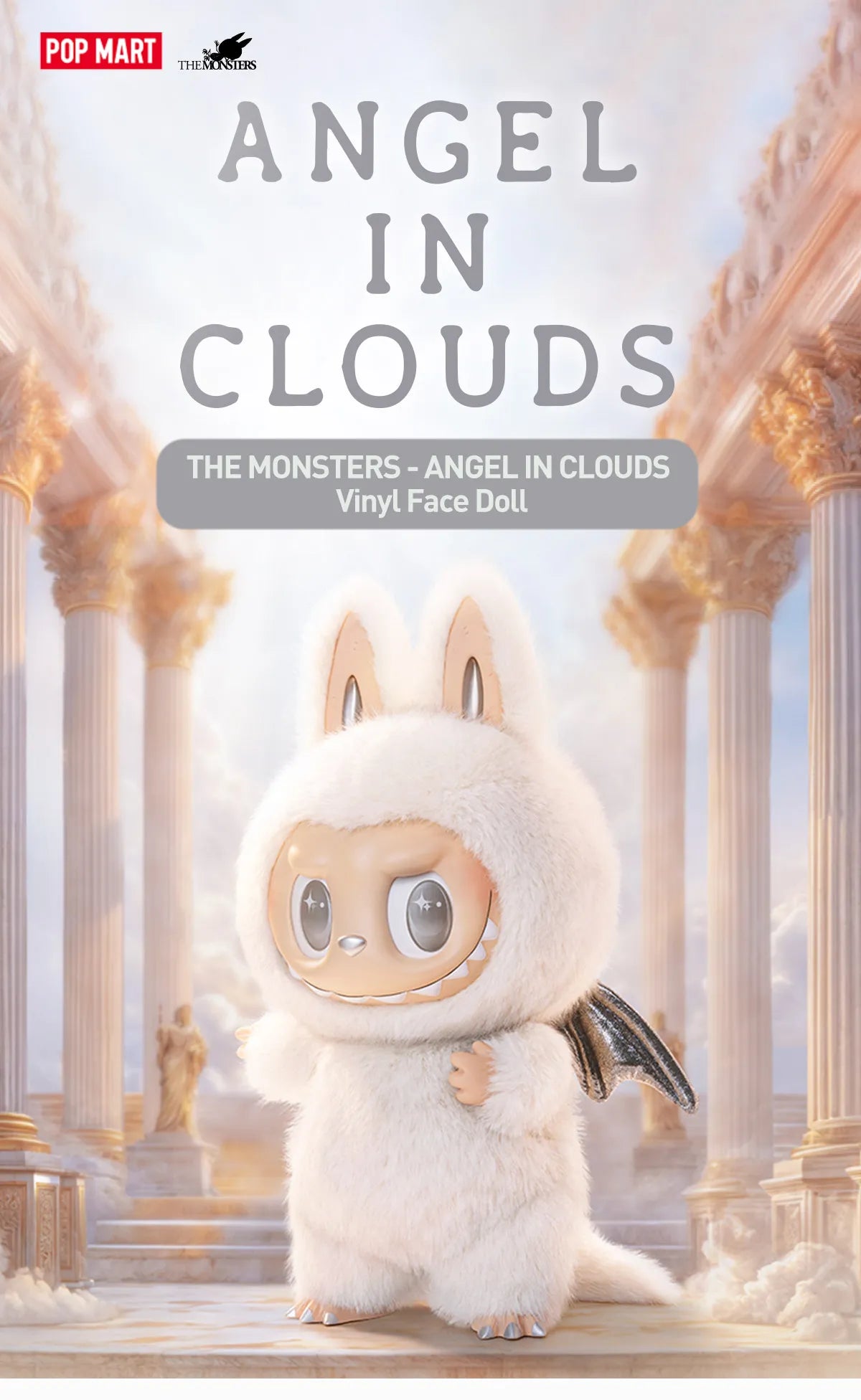 THE MONSTERS - ANGEL IN CLOUDS Vinyl Face Doll - ZIMOMO LABUBU