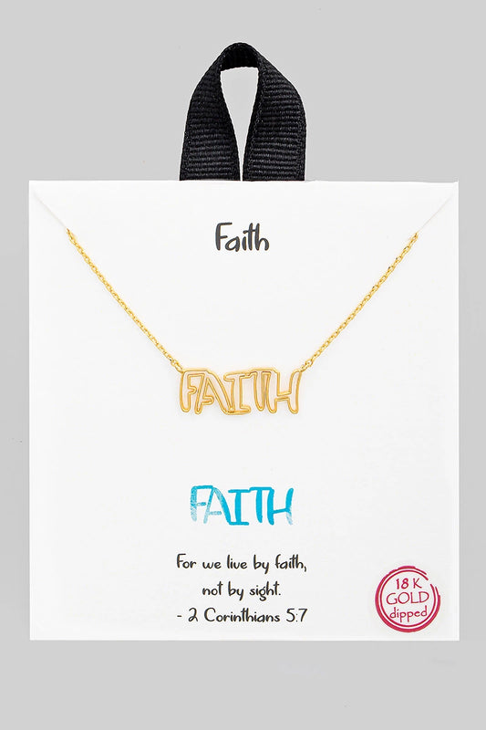 Faith Print Charm Necklace