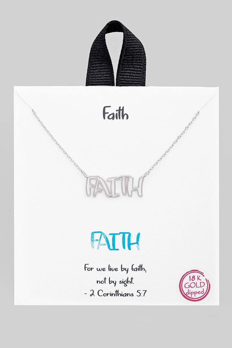 Faith Print Charm Necklace