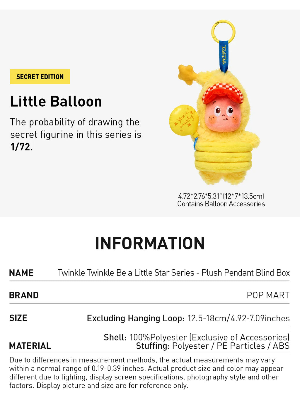 Twinkle Twinkle Be a Little Star Series-Plush Pendant Blind Box