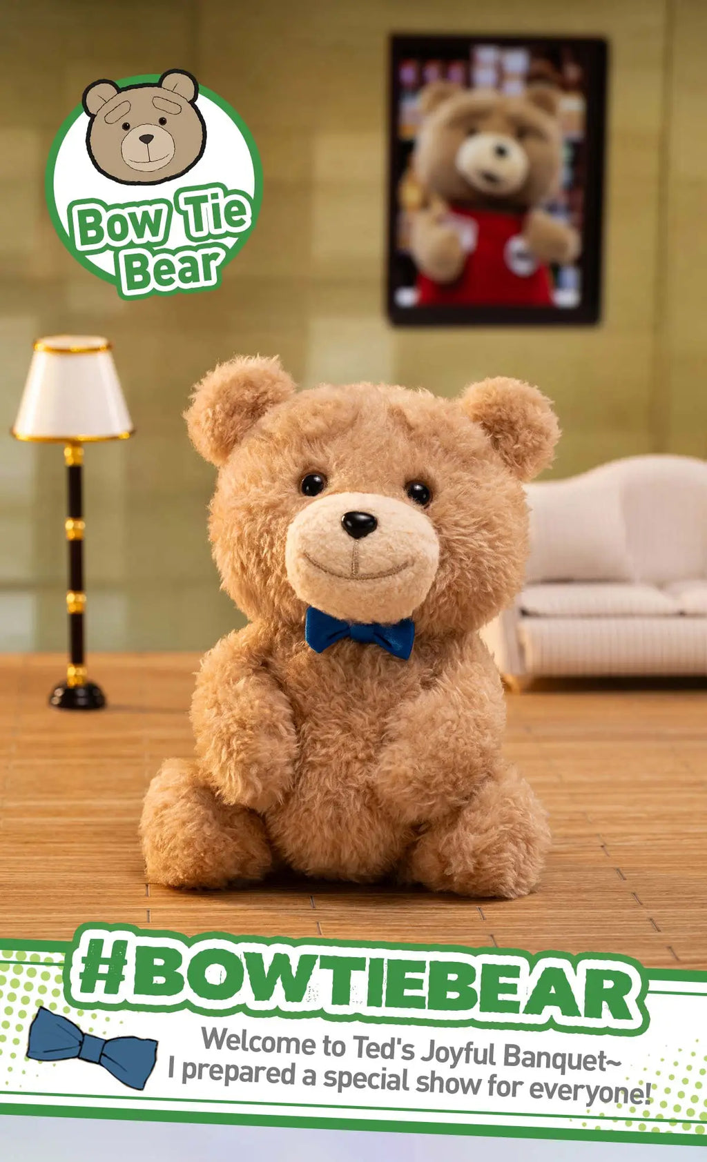 Ted2 Teddy Bear Action Plush Pendant