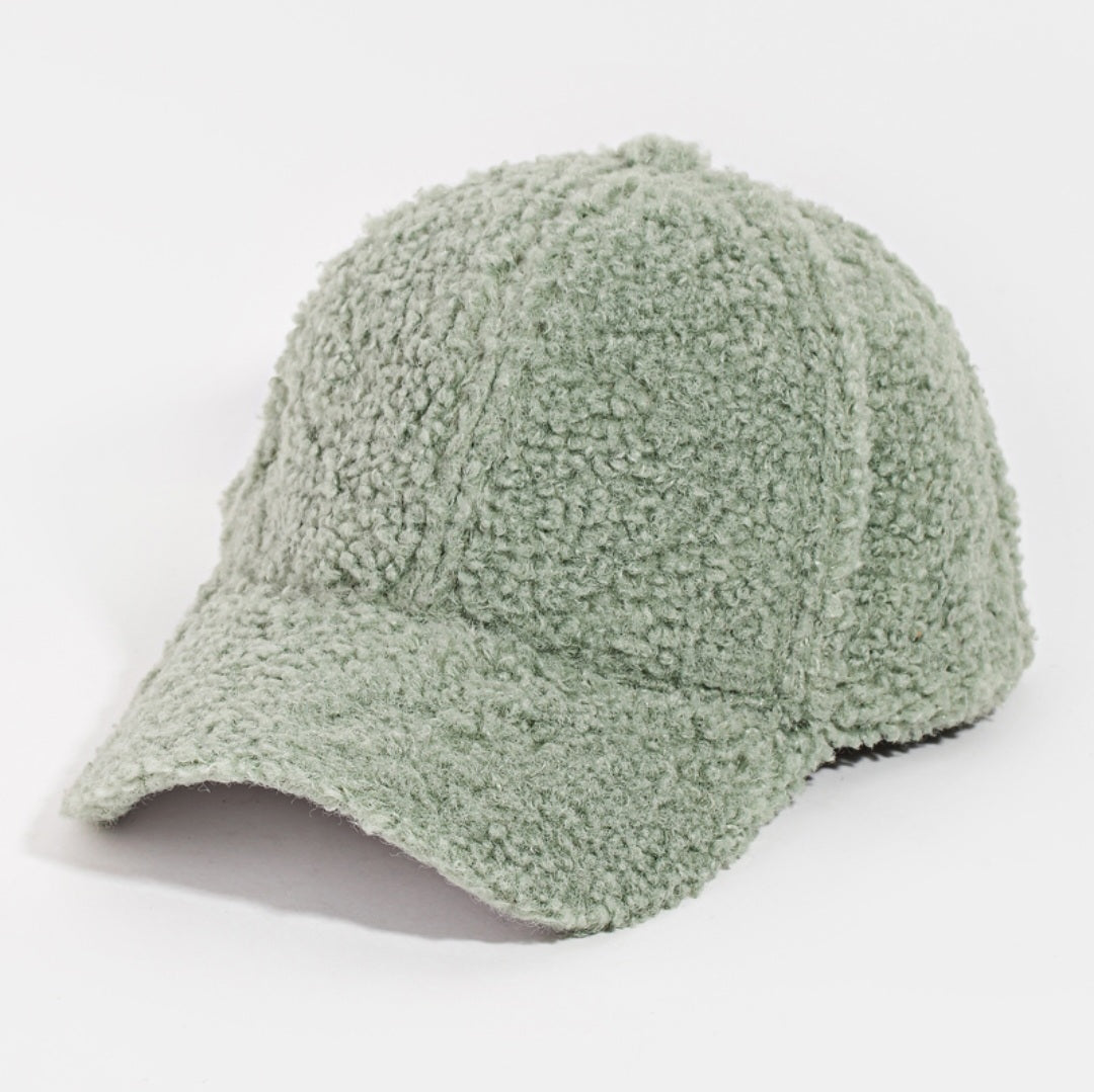 Faux Teddy Fur Baseball Cap