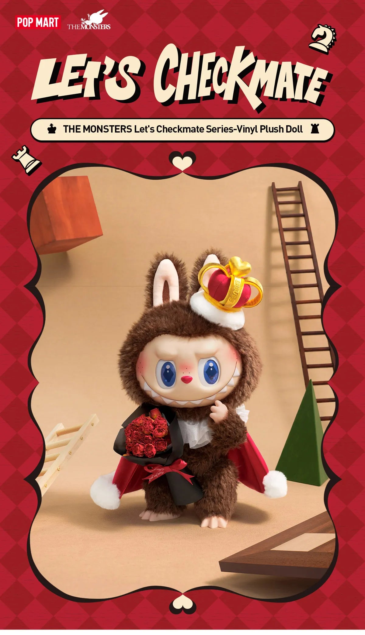 THE MONSTERS Let's Checkmate Series - Vinyl Plush Doll
