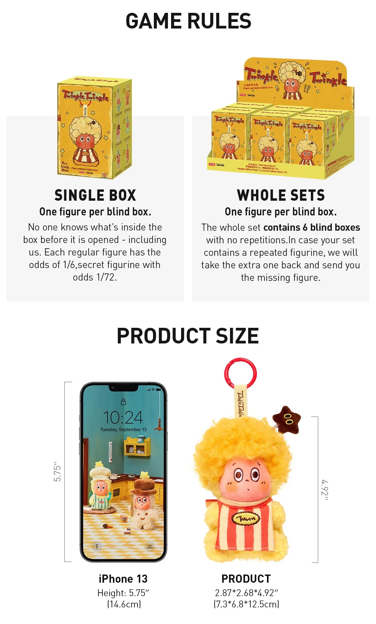 Twinkle Twinkle Be a Little Star Series-Plush Pendant Blind Box