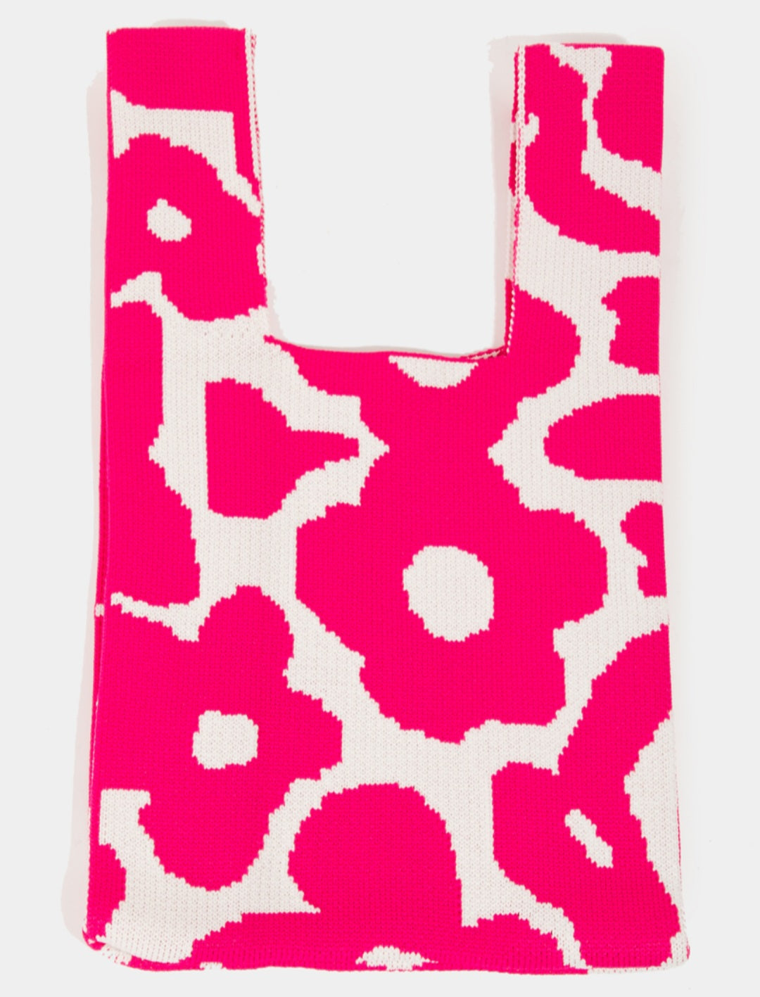 Vibrant Flower Crochet Knit Tote Bag