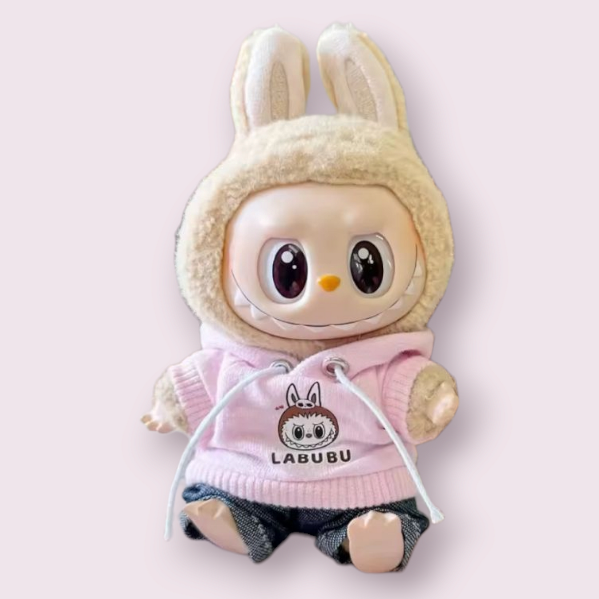 LABUBU Hoodie and Denim Set