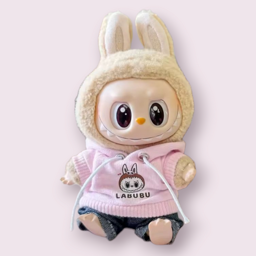 LABUBU Hoodie and Denim Set