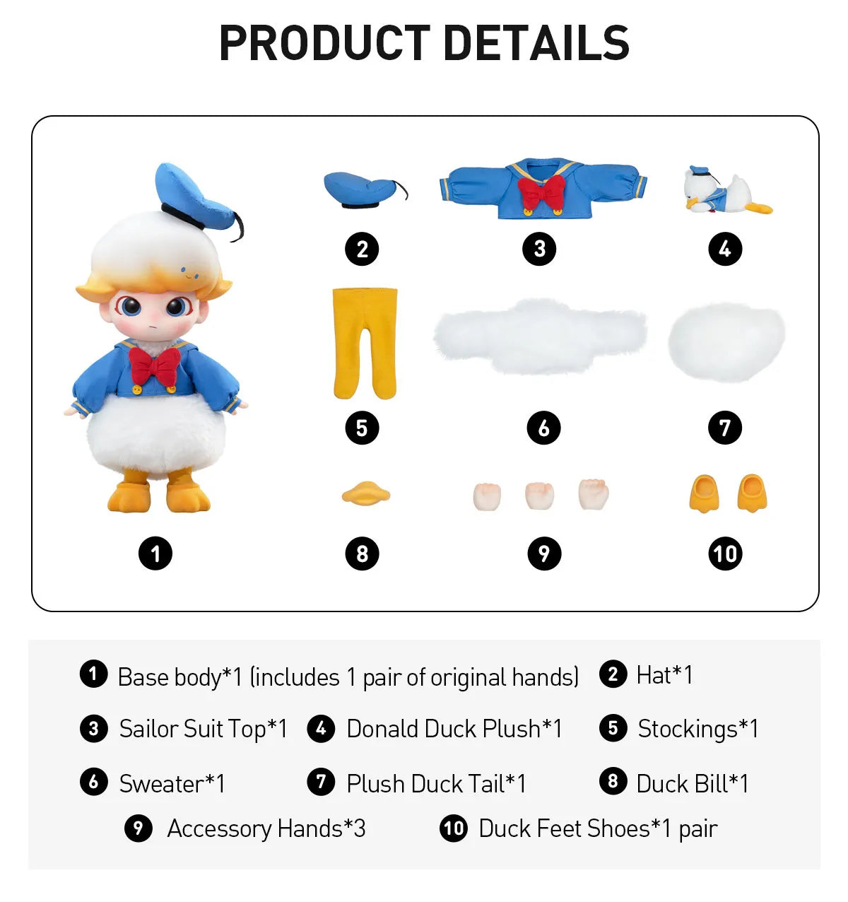 DIMOO Disney Donald Duck 1/8 Action Figure