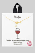 Pave Wine Glass Charm Necklace