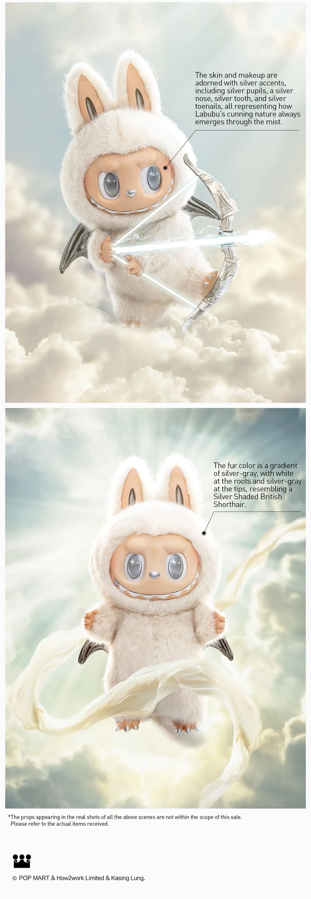 THE MONSTERS - ANGEL IN CLOUDS Vinyl Face Doll - ZIMOMO LABUBU