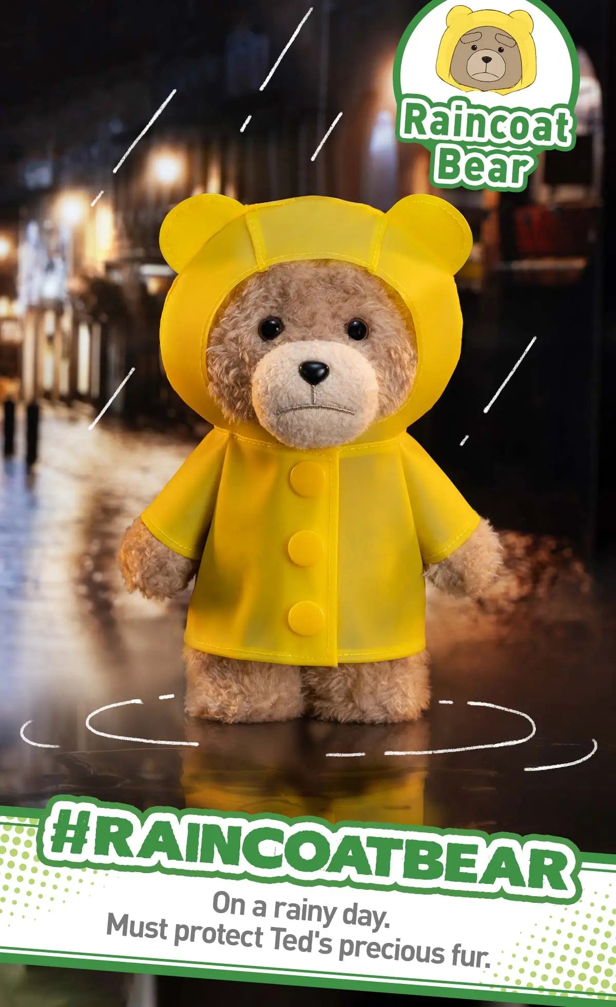 Ted2 Teddy Bear Action Plush Pendant