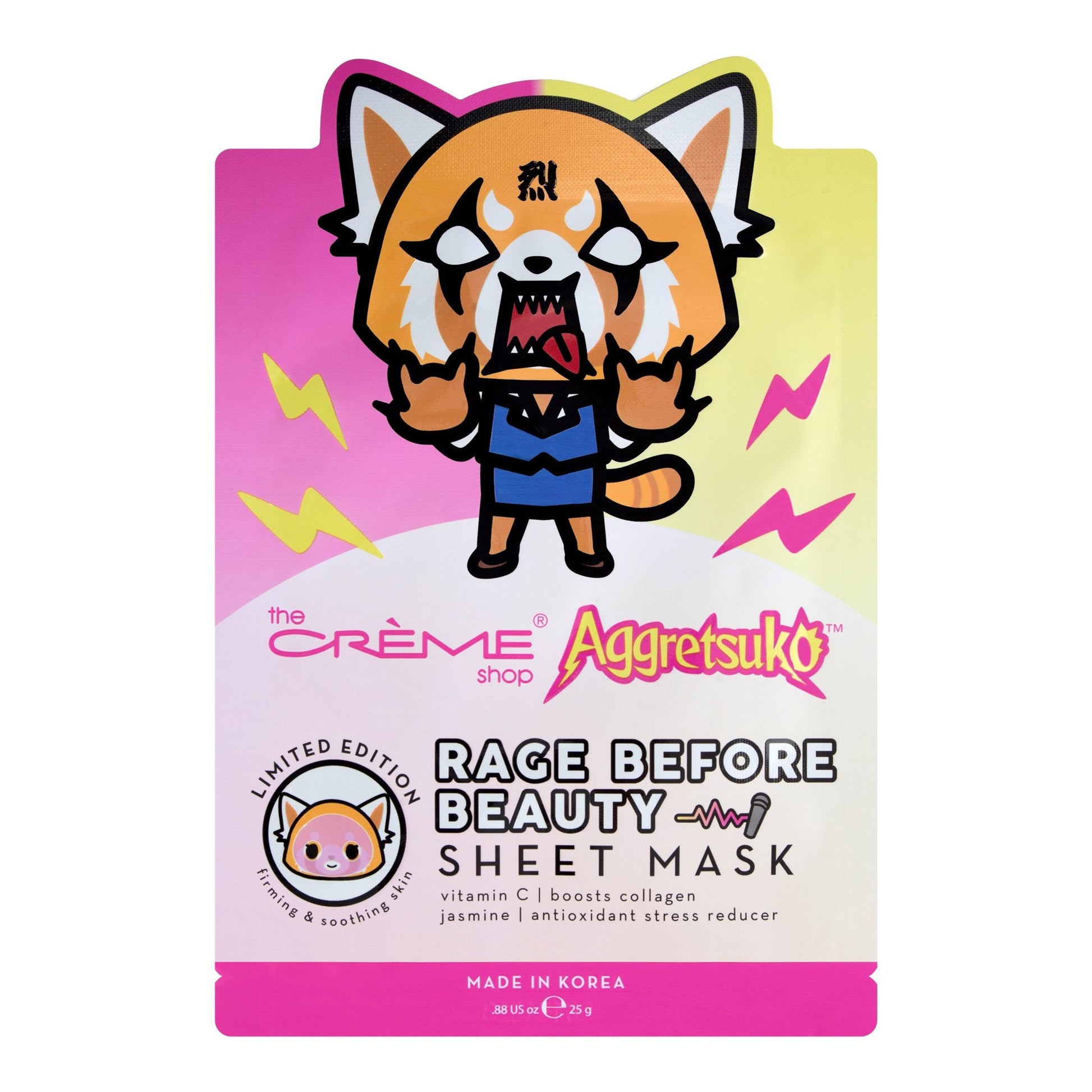 The Crème Shop x Sanrio Aggretsuko Rage Before Beauty Sheet Mask