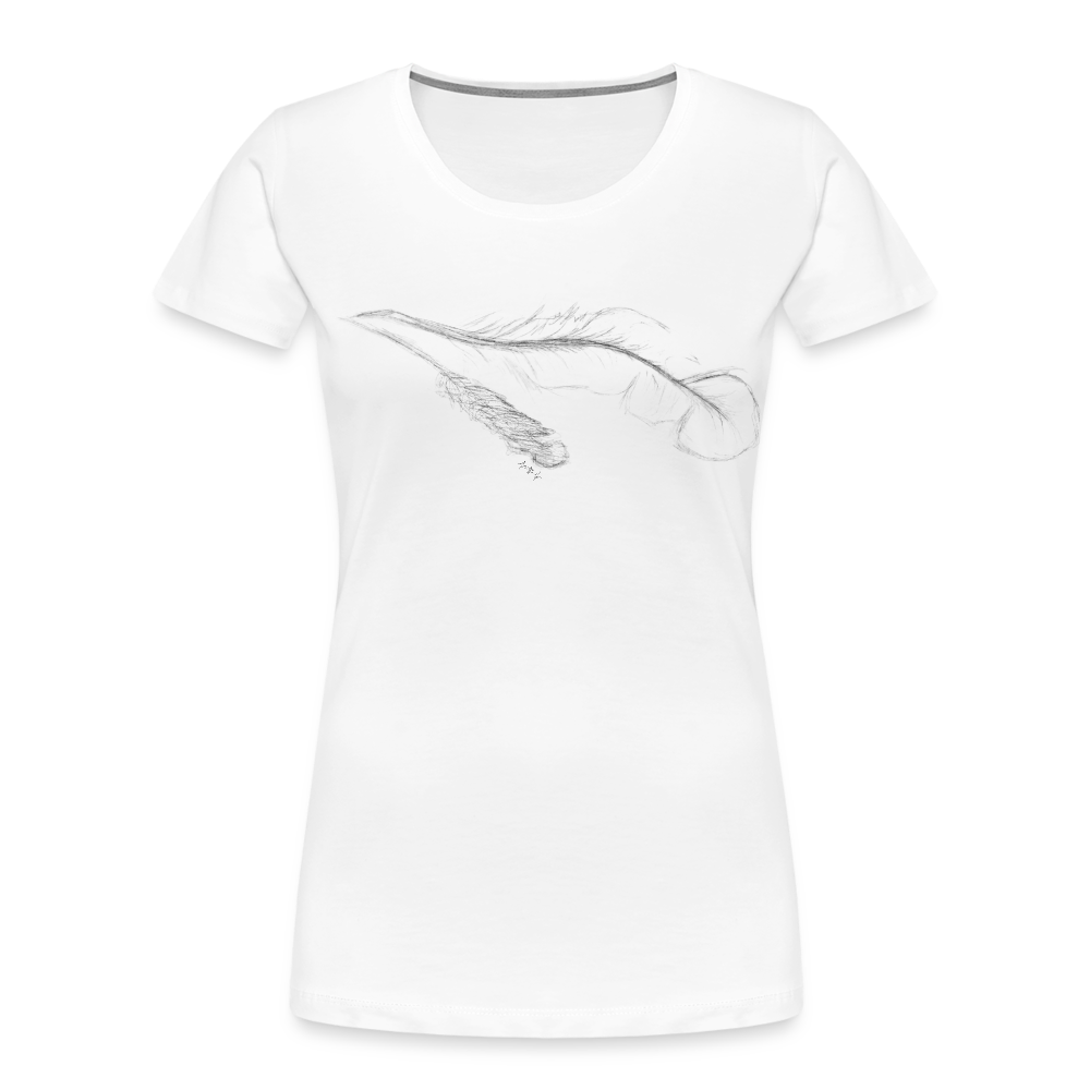 Broken and Beautiful Feather Women’s Premium Organic T-Shirt - white