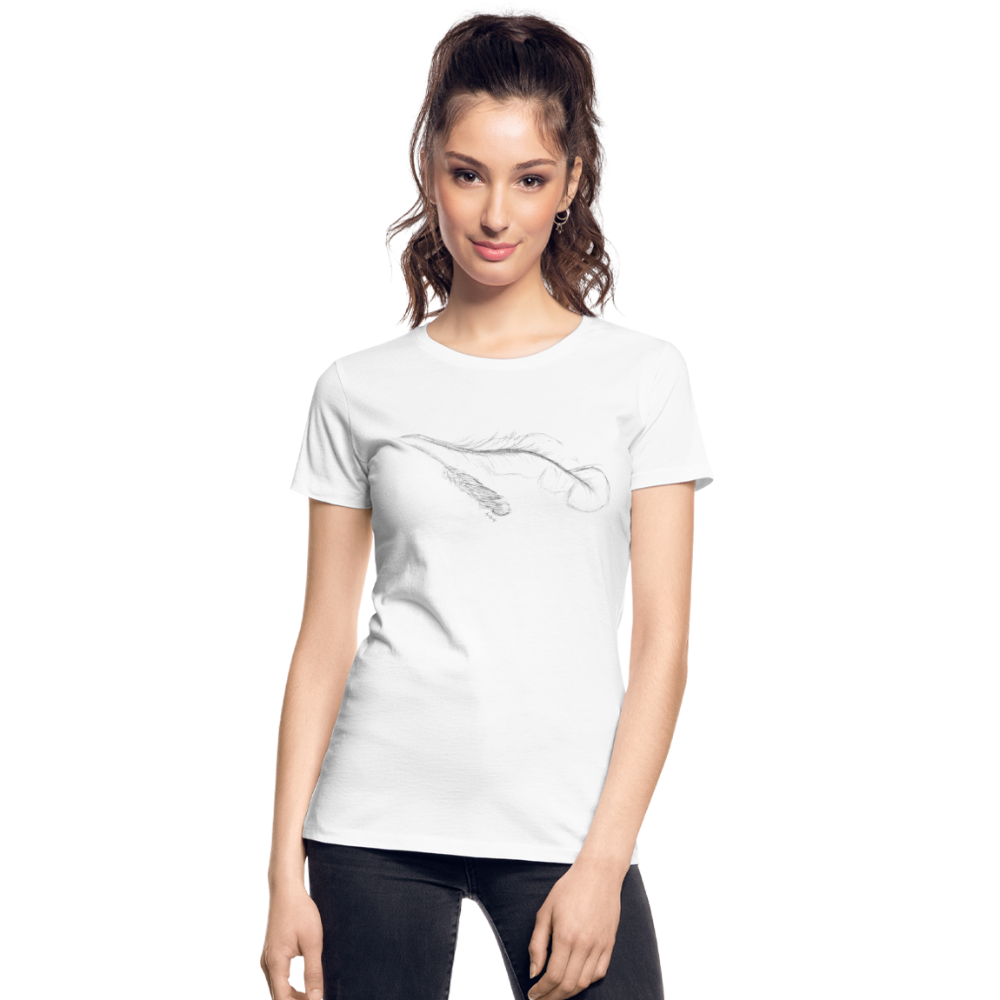 Broken and Beautiful Feather Women’s Premium Organic T-Shirt - white