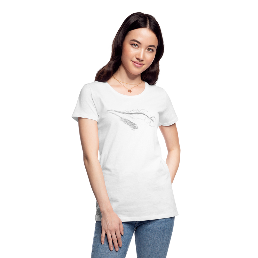 Broken and Beautiful Feather Women’s Premium Organic T-Shirt - white