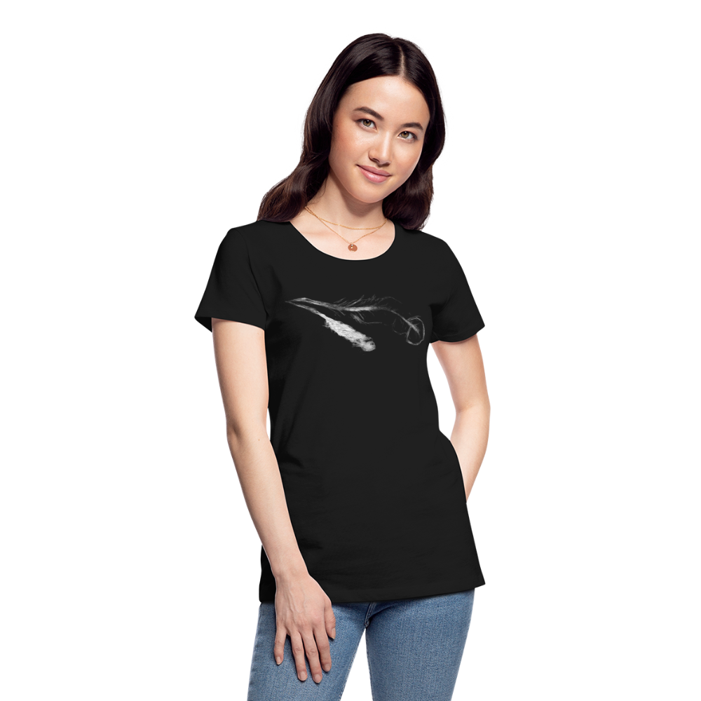 Broken and Beautiful Feather Women’s Premium Organic T-Shirt - black