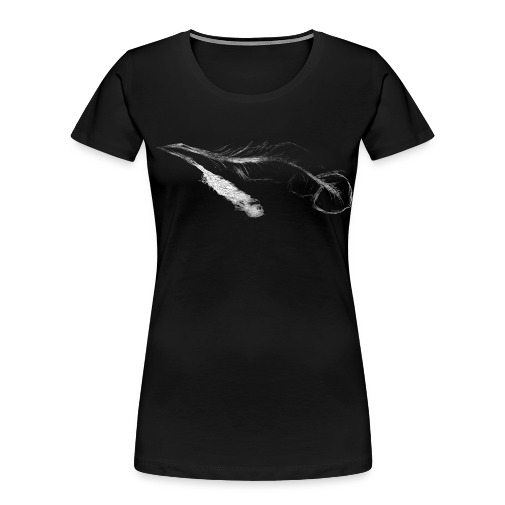 Broken and Beautiful Feather Women’s Premium Organic T-Shirt - black