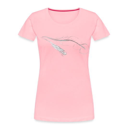 Broken and Beautiful Feather Women’s Premium Organic T-Shirt - pink