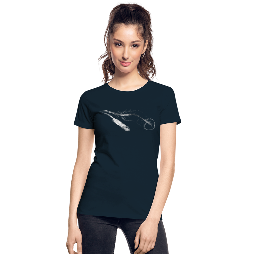 Broken and Beautiful Feather Women’s Premium Organic T-Shirt - deep navy