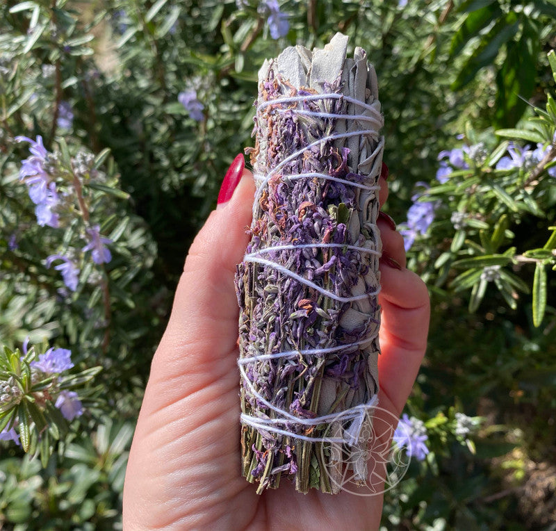 White Sage Smudge Stick with Lavender