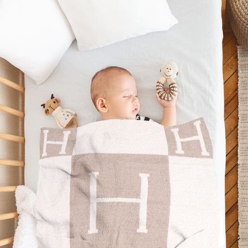Baby blanket beige h 1