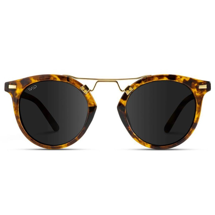 SKYLER Circular-shaped Tortoise Shell Sunglasses