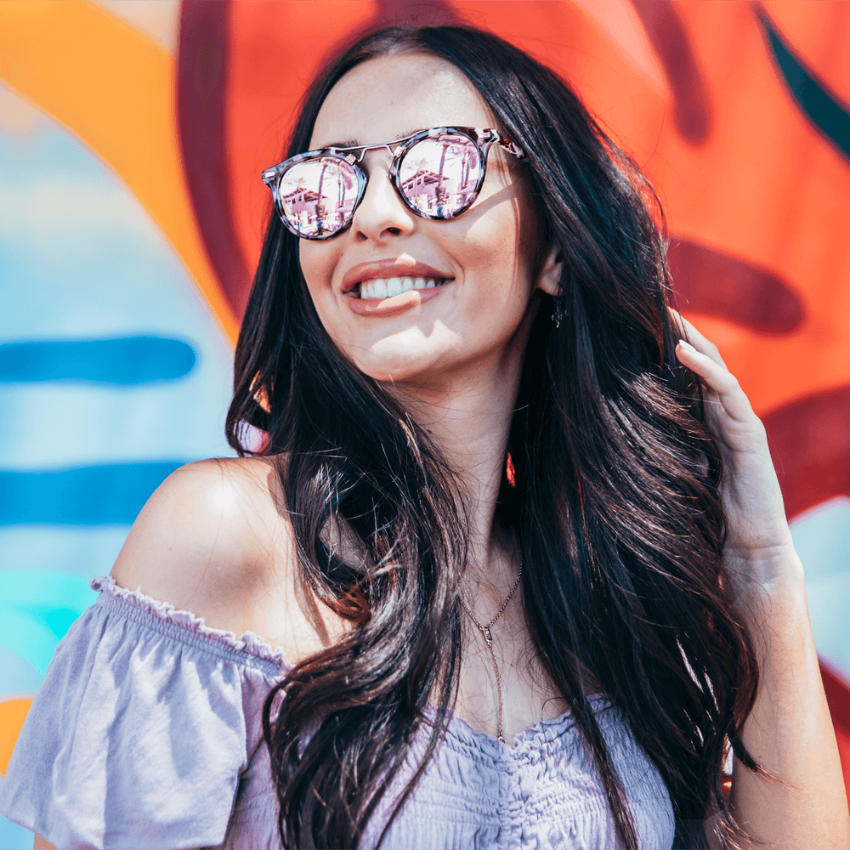 SKYLER Circular-shaped Tortoise Shell Sunglasses