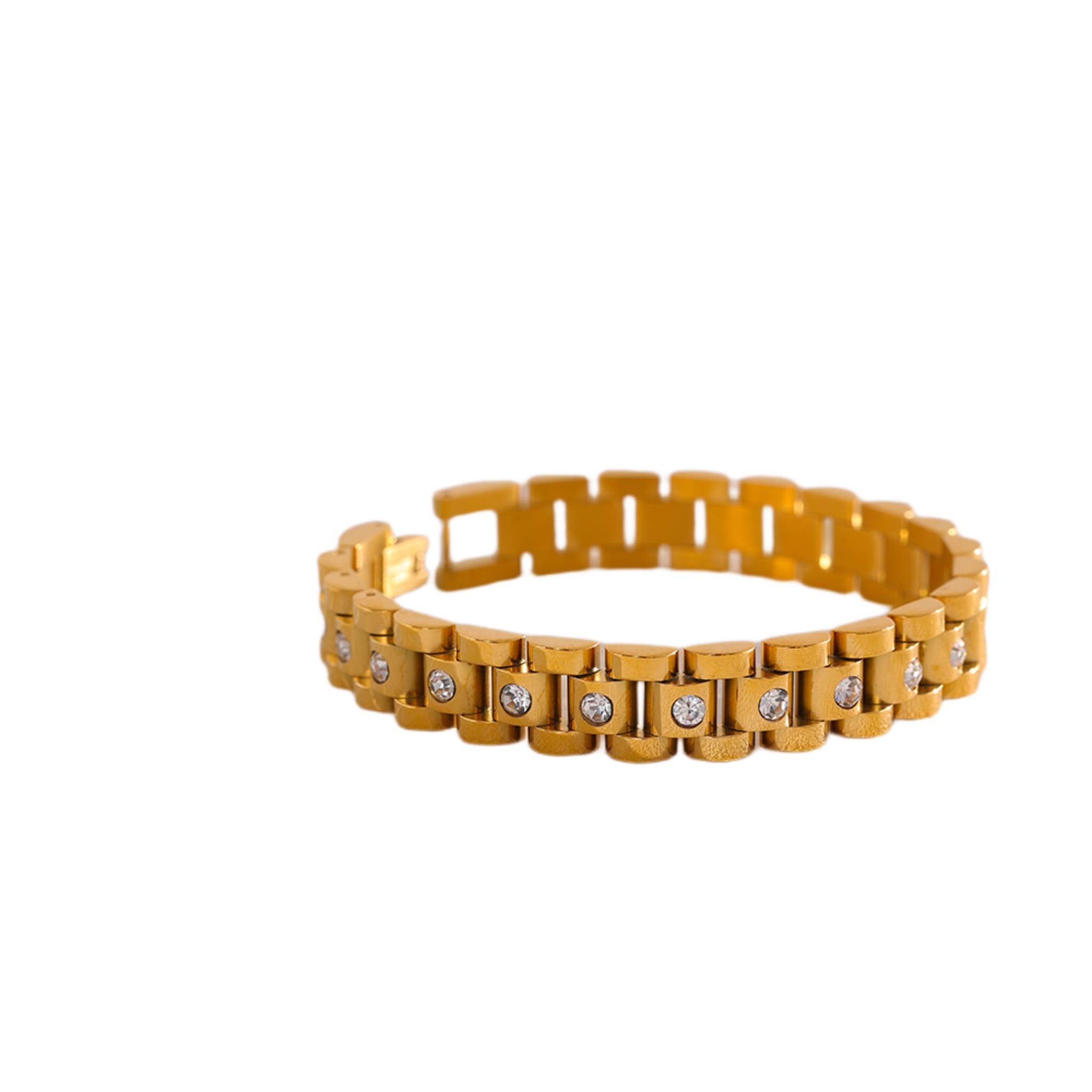 Victoria Gold Link Plated Bracelet (Lifetime Warranty)