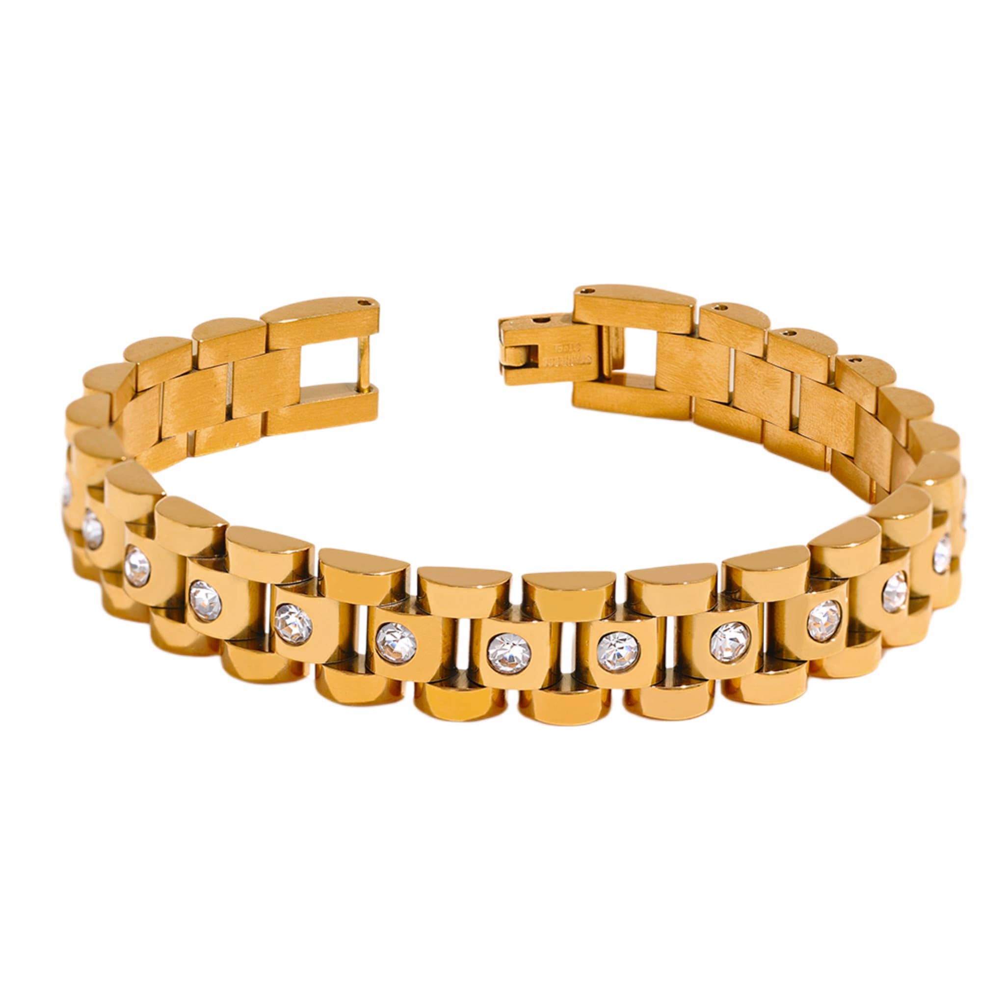 Victoria Gold Link Plated Bracelet (Lifetime Warranty)