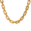 Statement Gold Plated Chain Necklace (Lifetime Warranty)