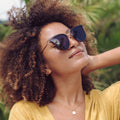 CLEO Oversized Square Flat Lens Sunglasses