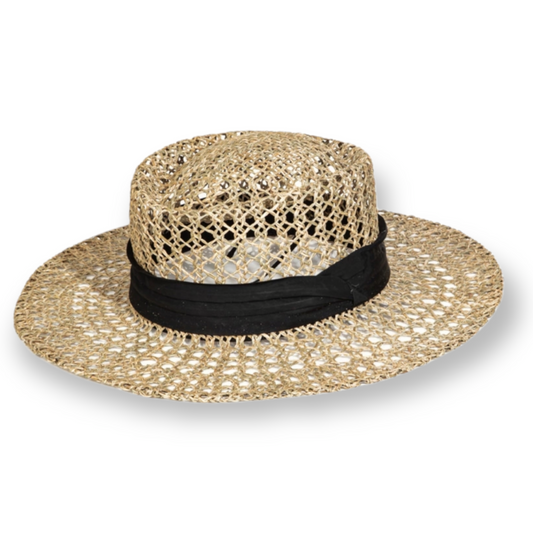 Straw Weave Fashion Pork Pie Style Sun Hat