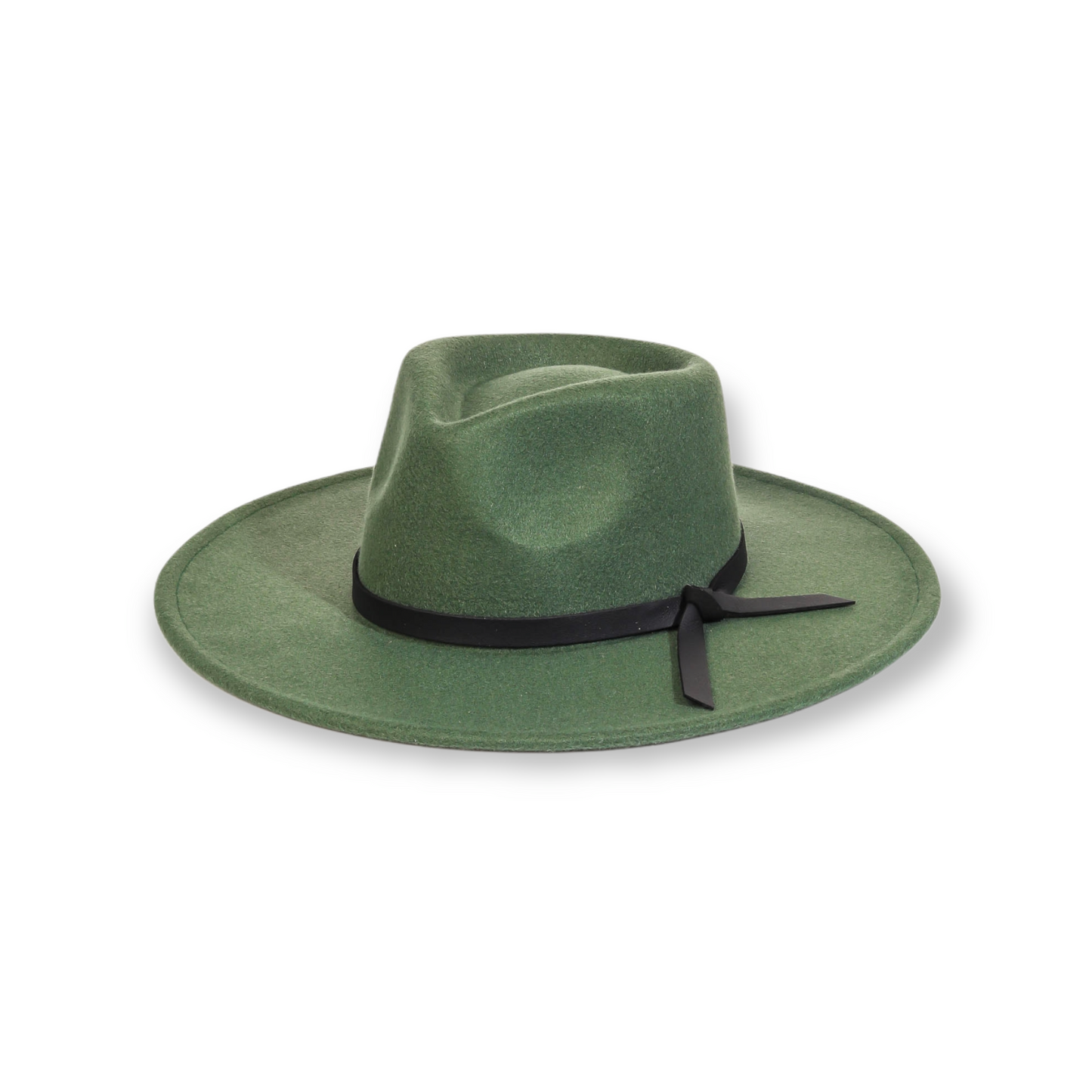 Thin Faux Leather Strap Fedora Fashion Hat