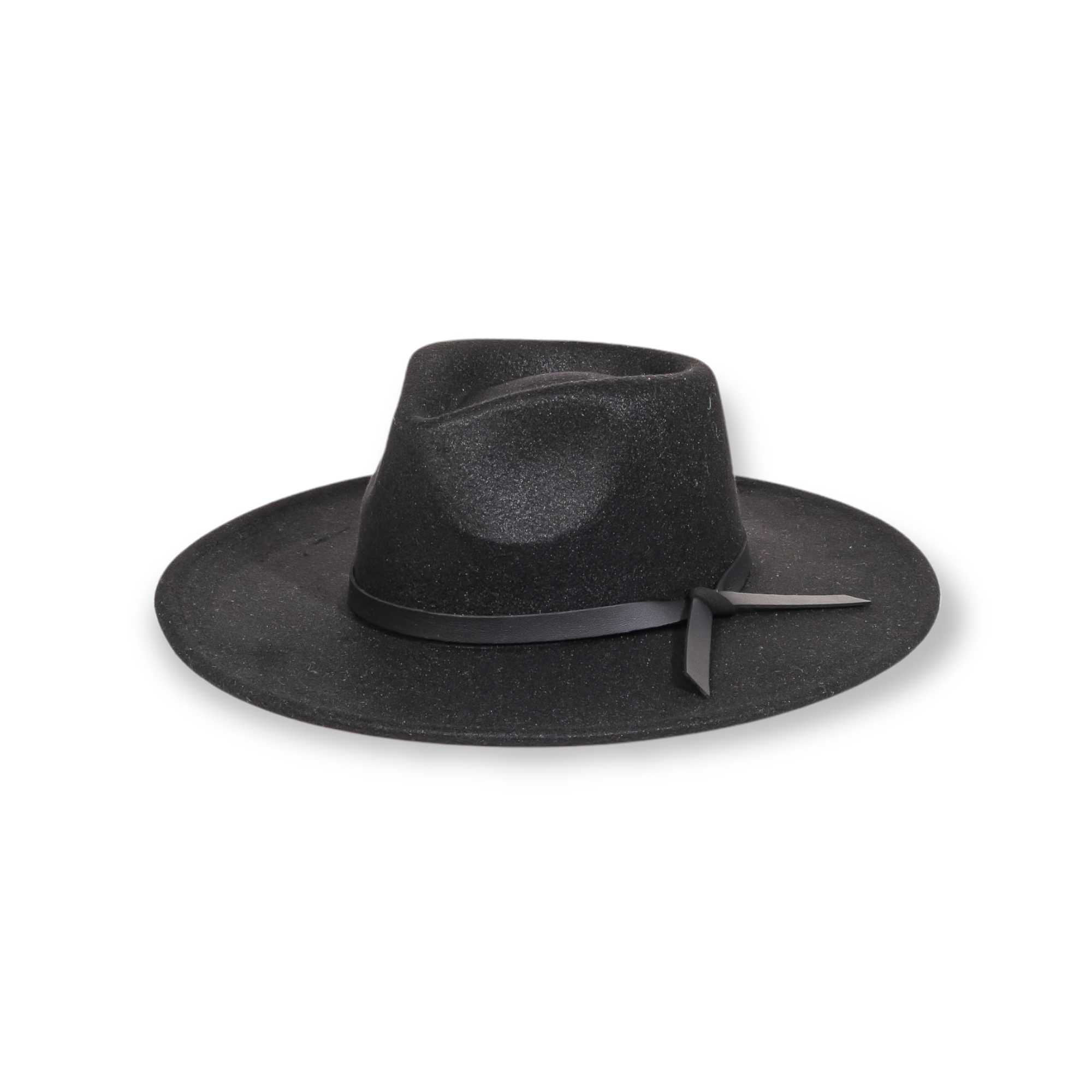 Thin Faux Leather Strap Fedora Fashion Hat