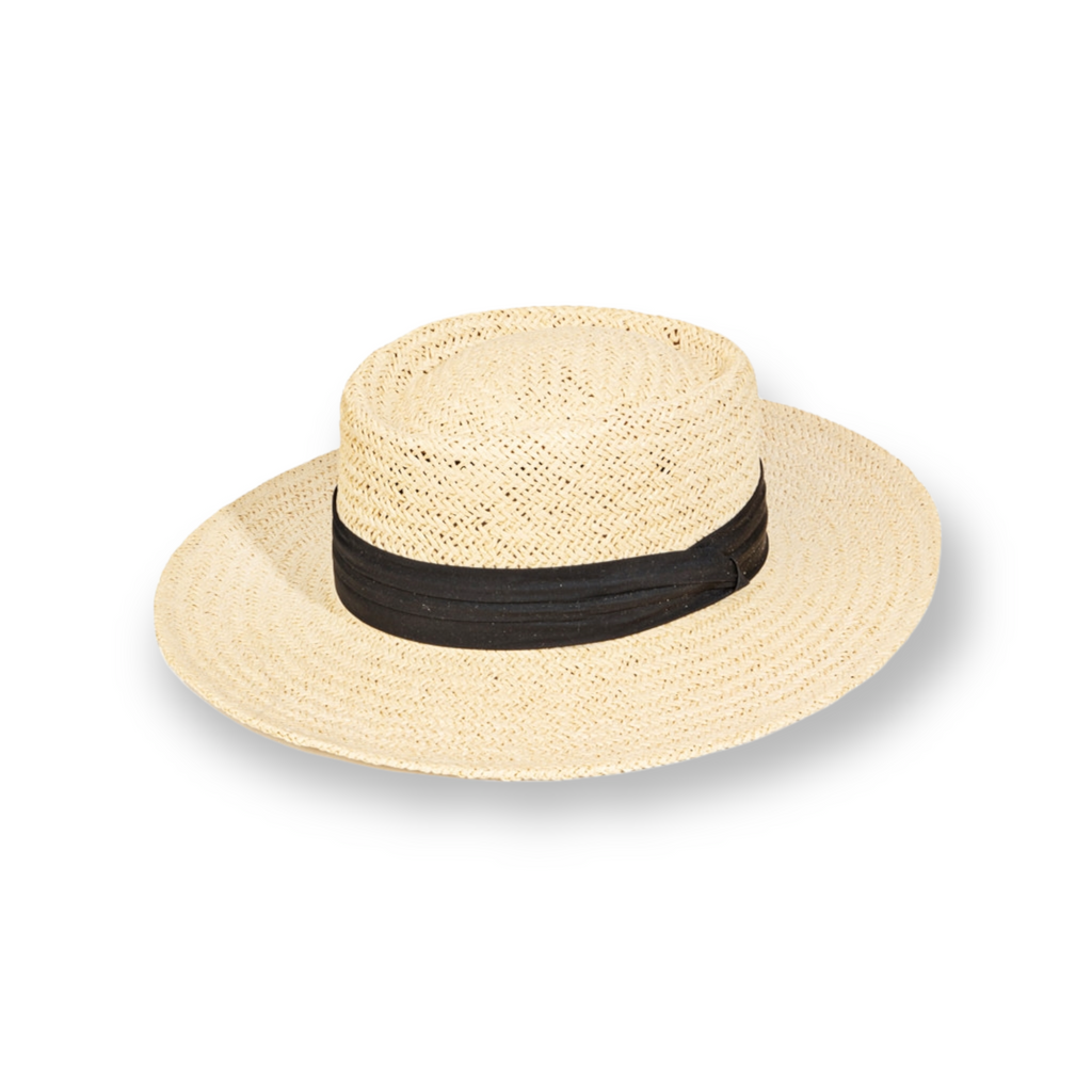 Straw Braid Pork Pie Sun Hat