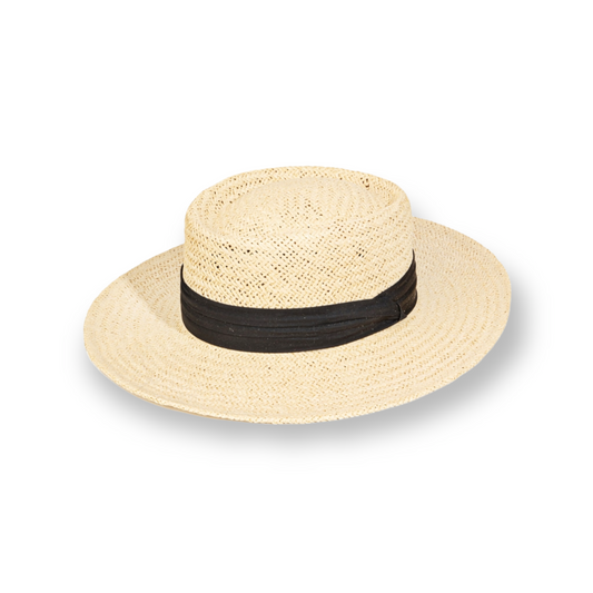 Straw Braid Pork Pie Sun Hat