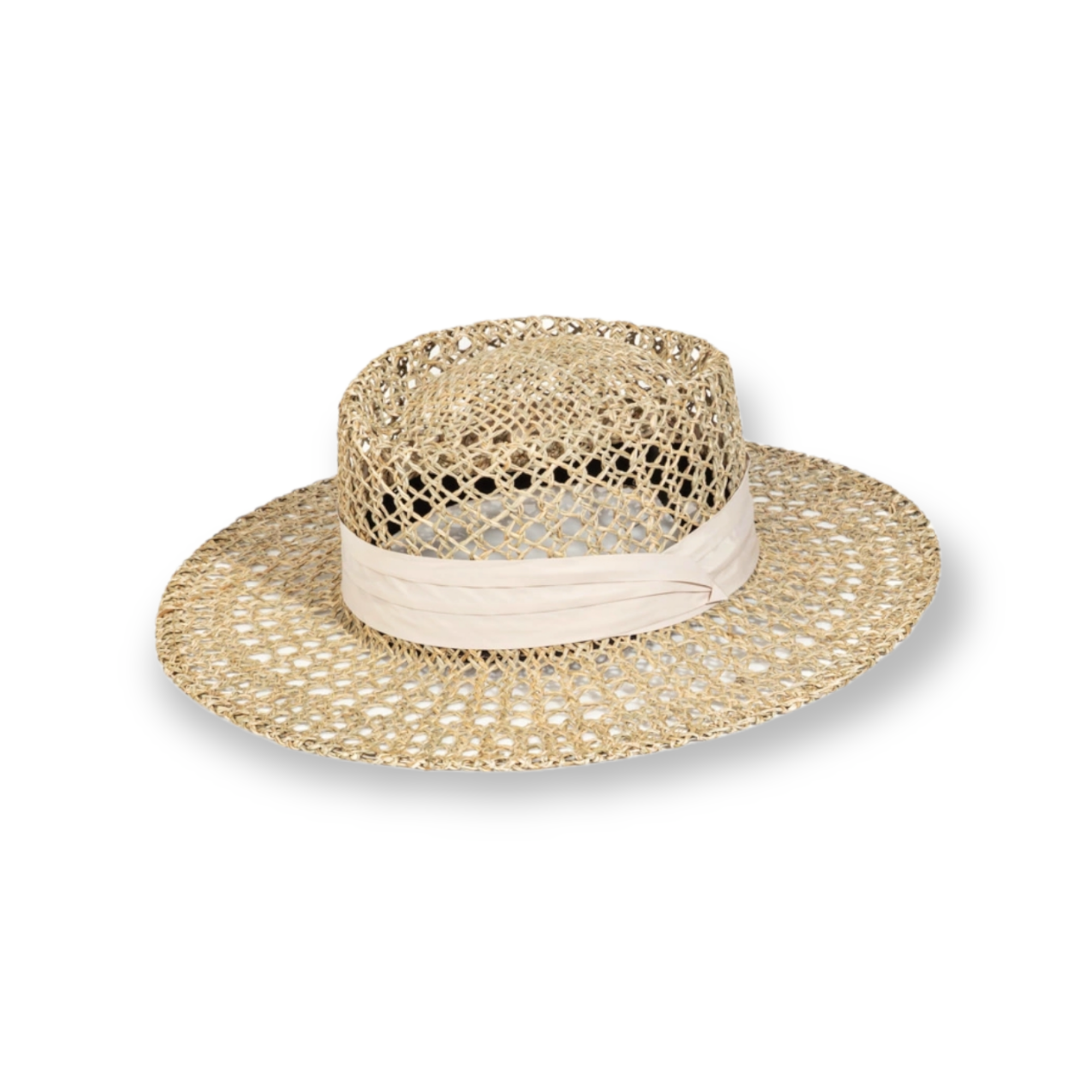 Straw Weave Fashion Pork Pie Style Sun Hat