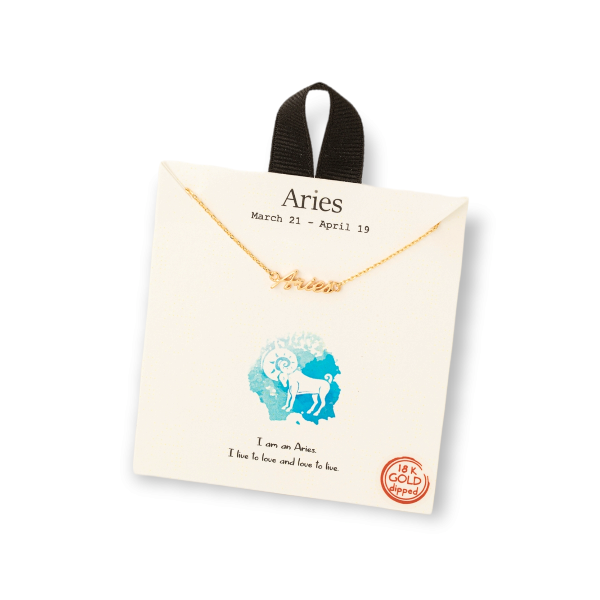 Handwritten Zodiac Constellation Necklace aries