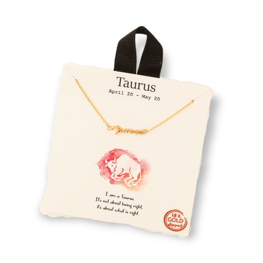 Handwritten Zodiac Constellation Necklace taurus