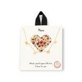 Stationary MAMA Pendant Necklace gold