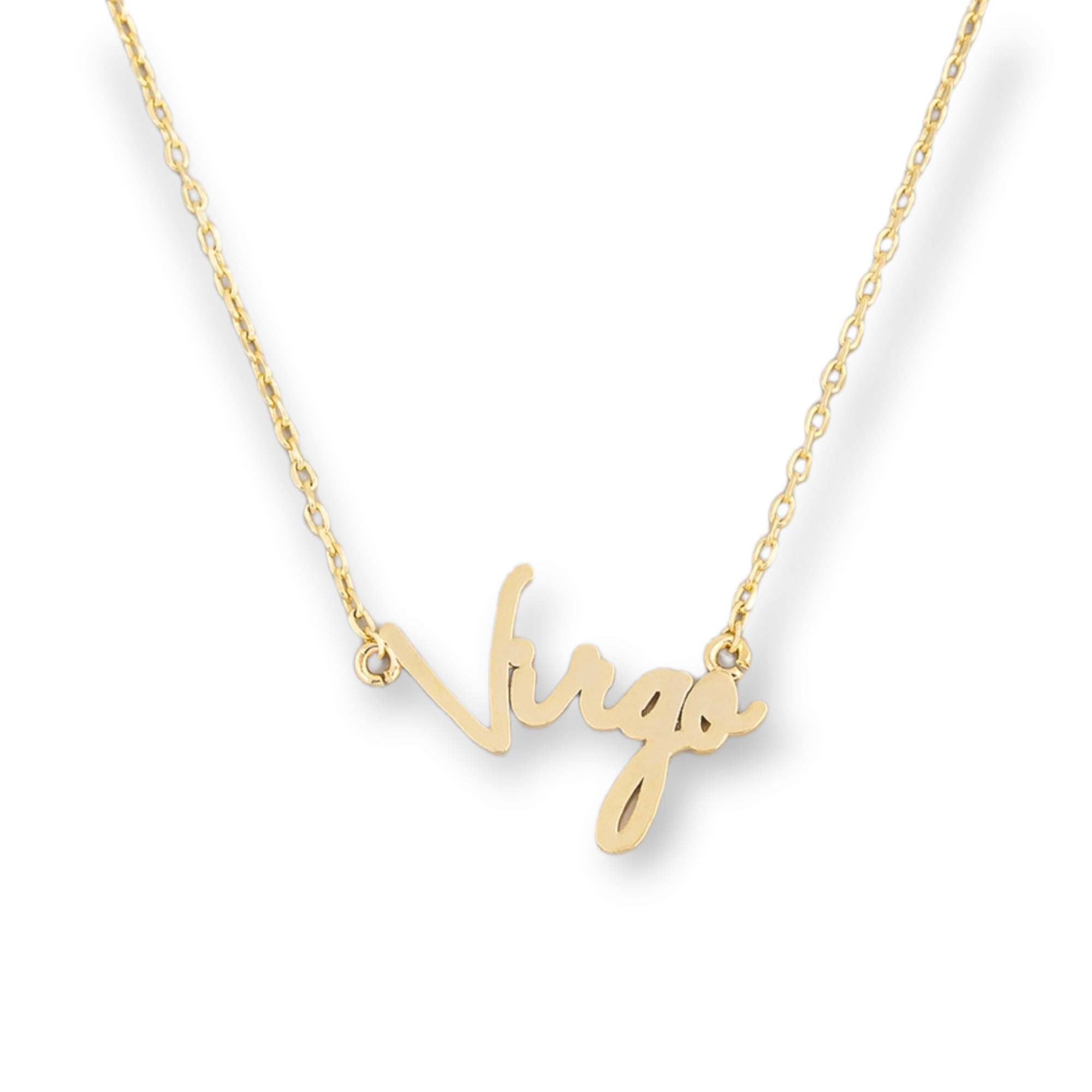 Handwritten Script Gemini Zodiac Necklace virgo