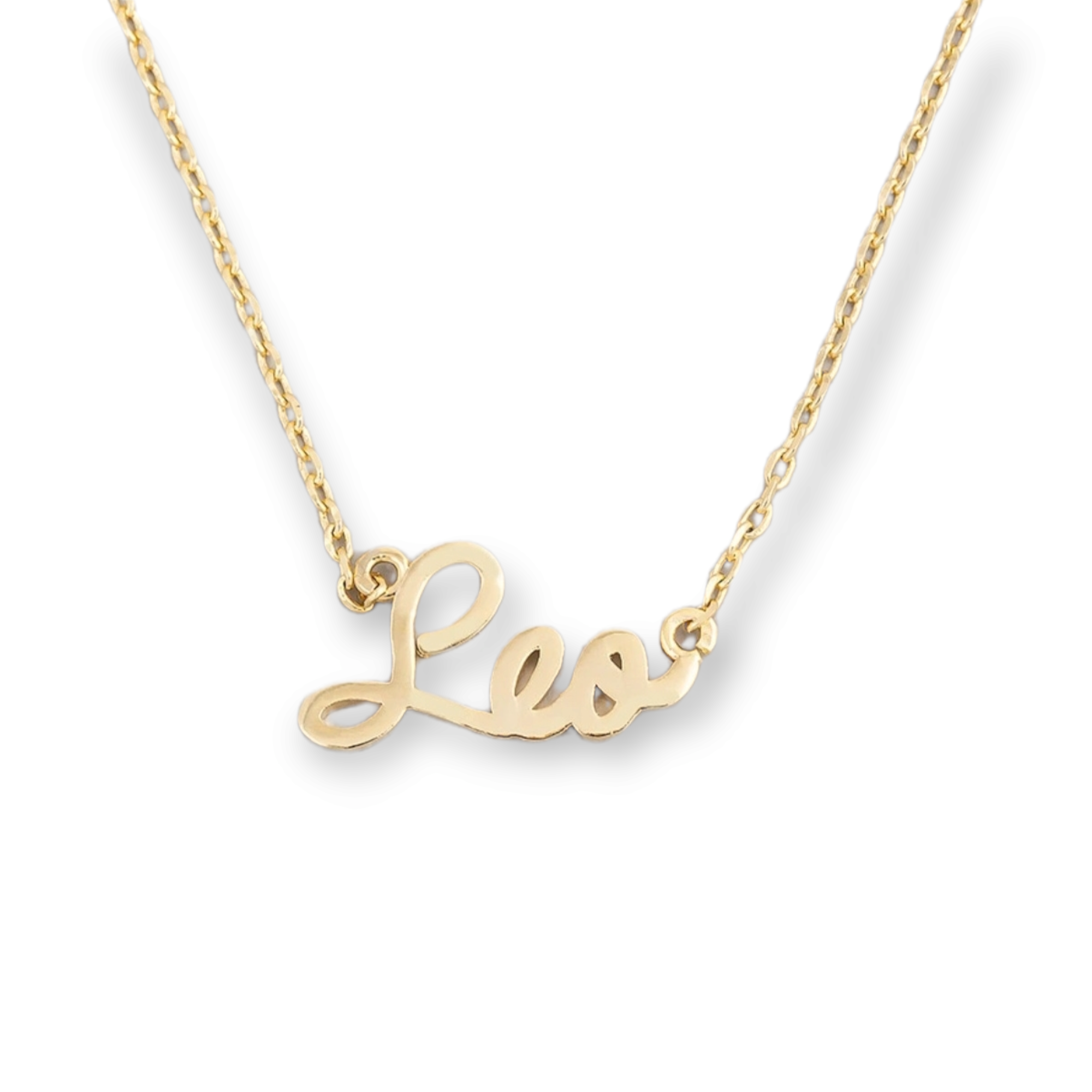 Handwritten Script Gemini Zodiac Necklace leo